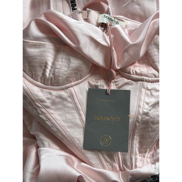 House of CB Charmaine Maxi Dress Blush Pink Size Large NWT - Picture 7 of 10